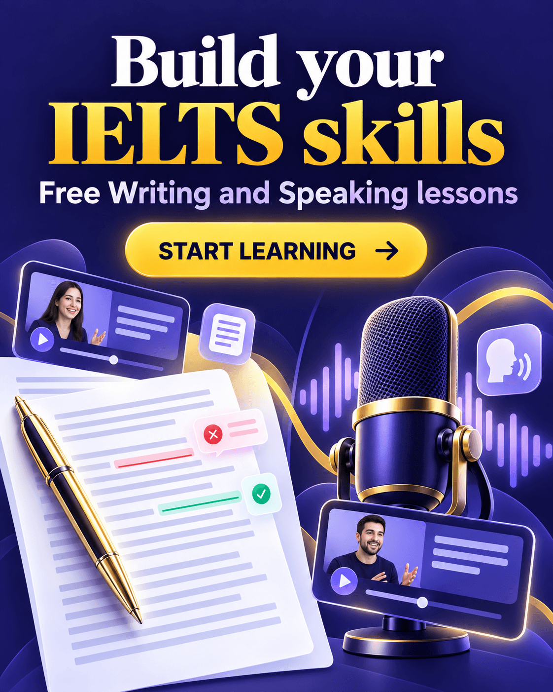 Free Writing and Speaking lessons